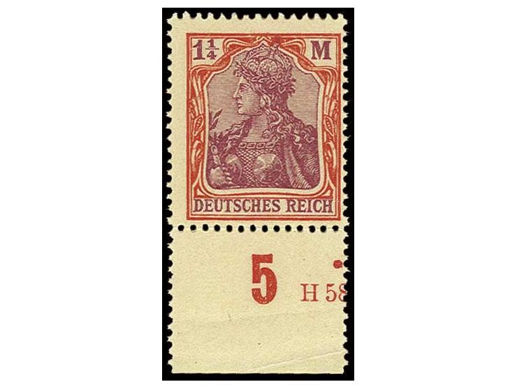 1 1/4 M., postfrisches Unterrandstück, zwischen Marke und Rand gefaltet, Pracht (Mi. 1800,-)