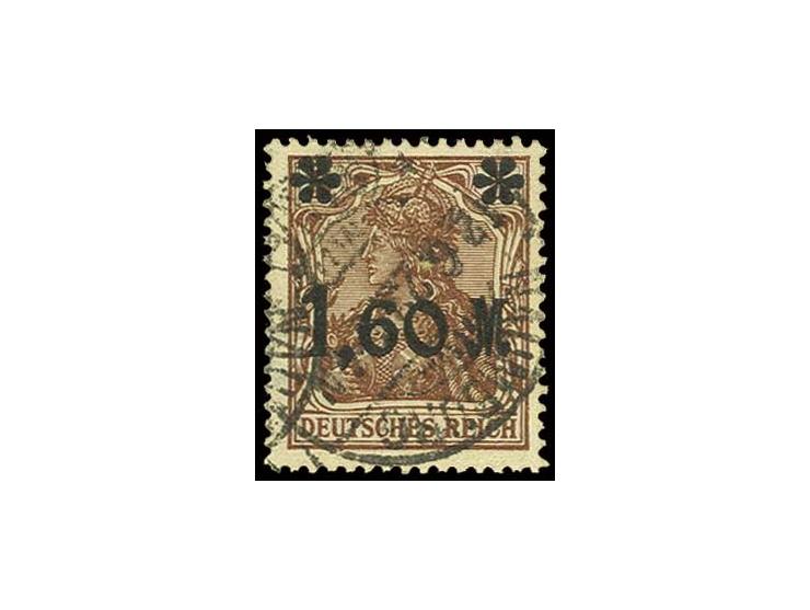 1,60 M. mit Aufdruckfehler "Zwischenraum 7,2 mm", sauber gestempelt, Kabinett, sign. Tworek BPP und Infla (Mi. 400,-)