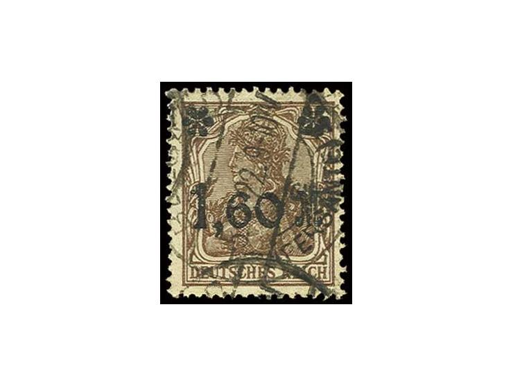 1,60 M. dunkelbraun, gestempelt "BELGARD 5.6.22", Pracht, Fotoatttest Tworek BPP (Mi. 550,-)