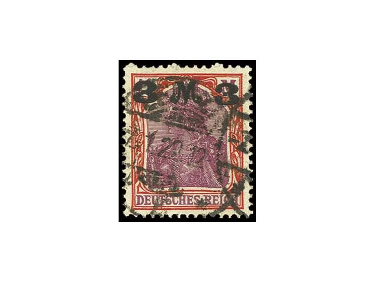 3 M. mit Aufdruckfehler "3 tieferstehend", gestempelt, Kabinett, Fotobefund Bechtold BPP (Mi. 340,-)