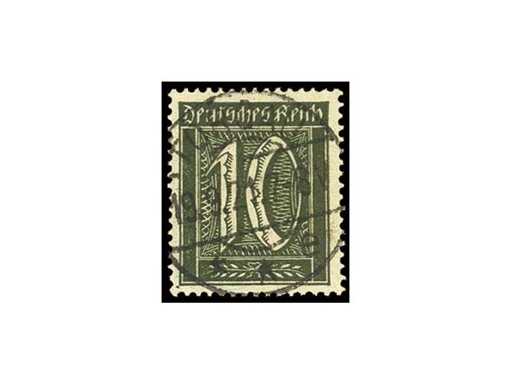 Arbeiter mit Wz. Rauten: 10 Pfg. schwarzoliv, zentrisch sauber gestempelt "TORGAU 19.9.21", Kabinett, sign. Oechsner BPP und 