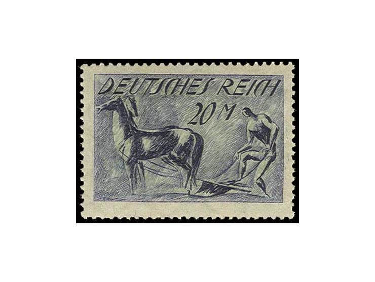 20 M. mit doppeltem Untergrund, sehr gut gezähnt und zentriert, postfrisch, Kabinett, Fotoattest Bechtold BPP (Mi. 3500,-)