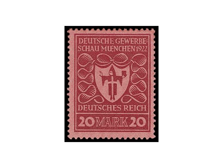 10 M. (2) und 20 M., Essays in endgültiger Zeichnung mit stehendem Wz., ungebraucht, je ein Wert verkürzter Zahn bzw. kleiner