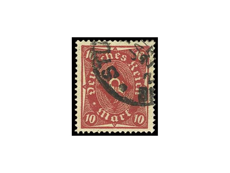 10 M. ohne Unterdruck, entwertet mit Tagesstempel "STUTTGART BAHNHOF", Pracht, Fotoattest Dr. Oechsner BPP (Mi. 1300,-)