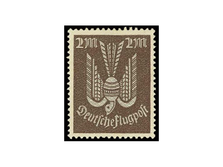 2 M., Probedruck in dunkelsiena, grau genetzt, ungebraucht, Pracht, sehr selten, Fotoattest Dr. Oechsner BPP