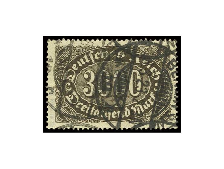 3000 M. schwarzgraubraun, gestempelt, Pracht, sign. Tworek BPP und Infla (Mi. 400,-)