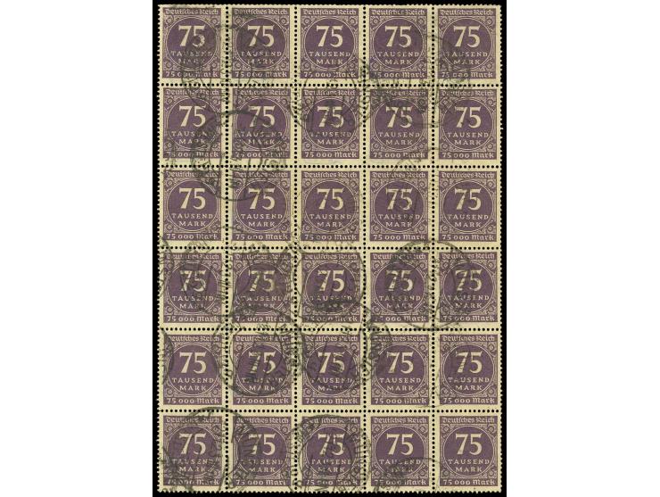 75 Tsd. M. im 30er-Block mit Stempel "MÜNSTER 2.11.23", Pracht, sign. Infla