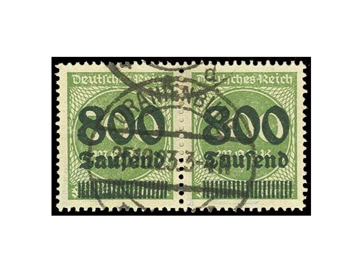800 Tsd. auf 500 M. im waagerechten Paar mit Stempel "ORANIENBURG 25 10 23", Kabinett, u.a. sign. Infla und Fotoattest Dr. Oe