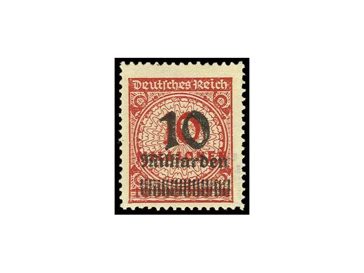 10 Mrd. auf 10 Mio. M. zinnober, postfrisch, Kabinett, sign. Bechtold BPP sowie Fotoattest Weinbuch BPP (Mi. 1000,-)
