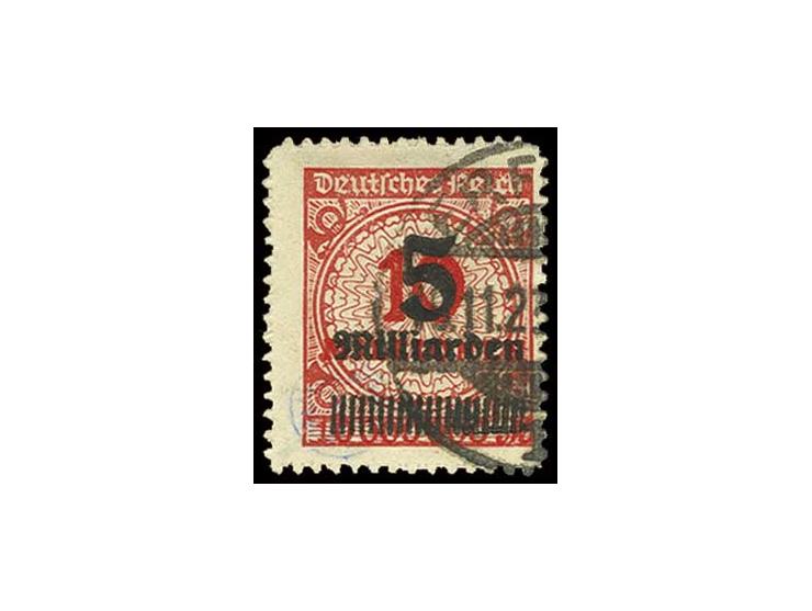 durchstochen: 5 Mrd. auf 10 Mio. M., tadellos durchstochen mit Stempel "ERFURT 19.11.23", Kabinett, sign. Peschl BPP und Infl