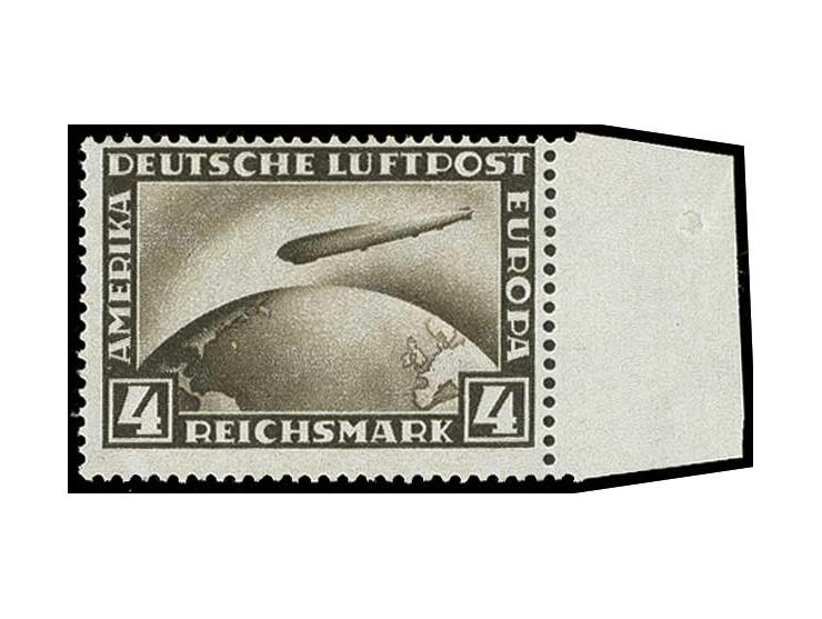 2 und 4 M. sowie 1931, 1 M., alles postfrische rechte Randstücke, Kabinett (Mi. 510,-)