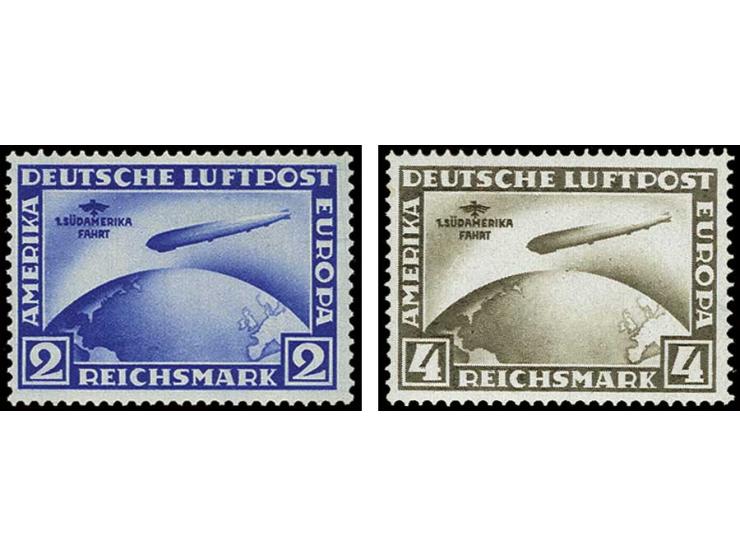 1930, Südamerikafahrt 2 und 4 M., postfrisch, 2 M. schwache Fingerspur, 4 M. Kabinett und sign. Schlegel BPP (Mi. 4000,-)