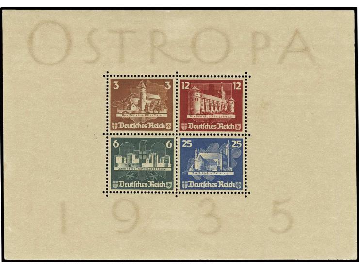1935, Ostropa-Block, ungebraucht mit Falzspuren in sehr guter Erhaltung, Pracht (Mi. 1100,-)