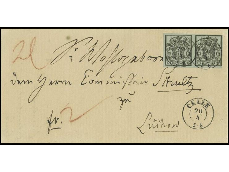 1 Ggr. auf blau-graugrün statt graugrün aus der seltenen kleinen Auflage aus Frühjahr 1862 im voll- bis breitrandigen waagere