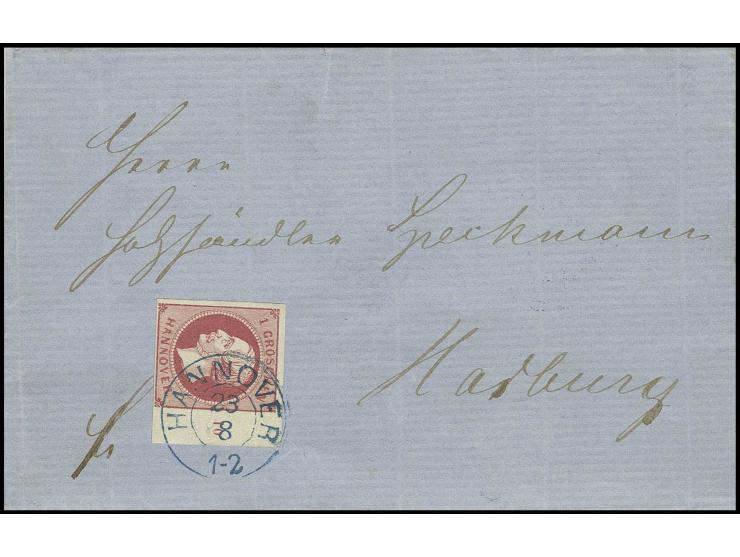 1 Gr. rosa, farbfrisches rechtes Randstück mit Rand-Nr. "10" (12. Auflage aus 1863 von der neugravierten Platte in feinem Dru