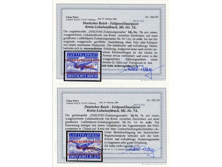 1942/45, postfrische, ungebrauchte und gestempelte Partie mit u.a. Mi.-Nr. 5, 7A (3), 11Ba, 13b etc., teils Altsignaturen, 4 