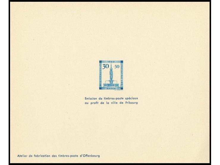1949, Rotes Kreuz 4-30 Pfg. kpl. als Ministerblocks, ungebraucht ohne Gummi wie verausgabt (Mi. 500,-)