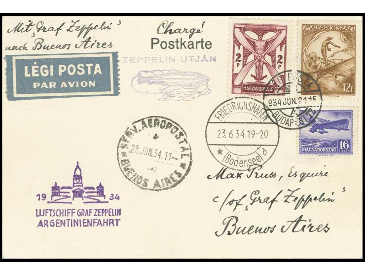 1934, Argentinienfahrt, Karte bis Buenos Aires, Kabinett