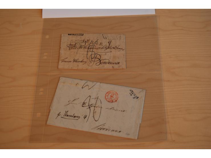 1800/70 (ca.), über 800 Vorphila- und (wenig) Dienstbriefe, dabei viel interessantes Material, Transit- und Militärbriefe; zu