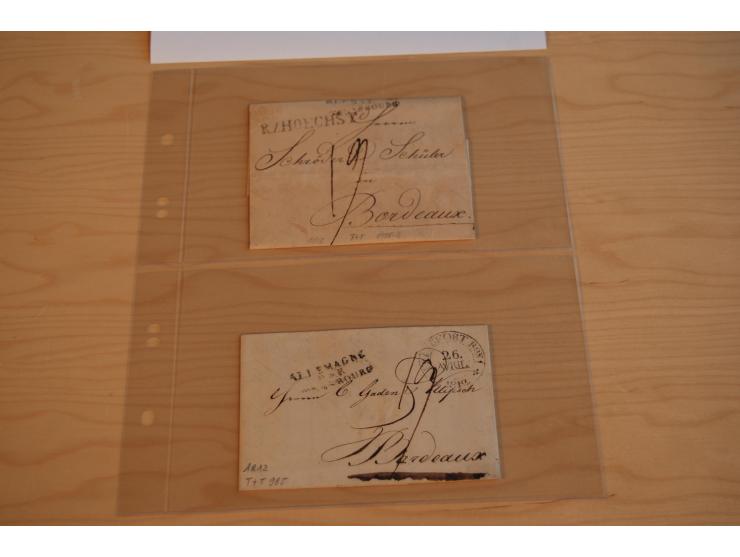 1800/70 (ca.), über 800 Vorphila- und (wenig) Dienstbriefe, dabei viel interessantes Material, Transit- und Militärbriefe; zu