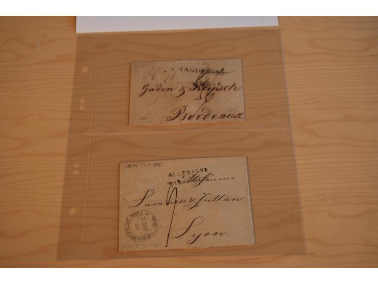 1800/70 (ca.), über 800 Vorphila- und (wenig) Dienstbriefe, dabei viel interessantes Material, Transit- und Militärbriefe; zu