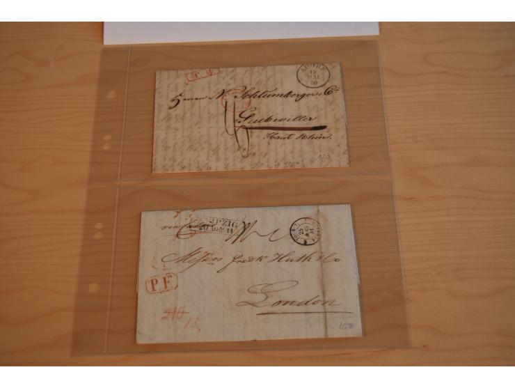 1800/70 (ca.), über 800 Vorphila- und (wenig) Dienstbriefe, dabei viel interessantes Material, Transit- und Militärbriefe; zu