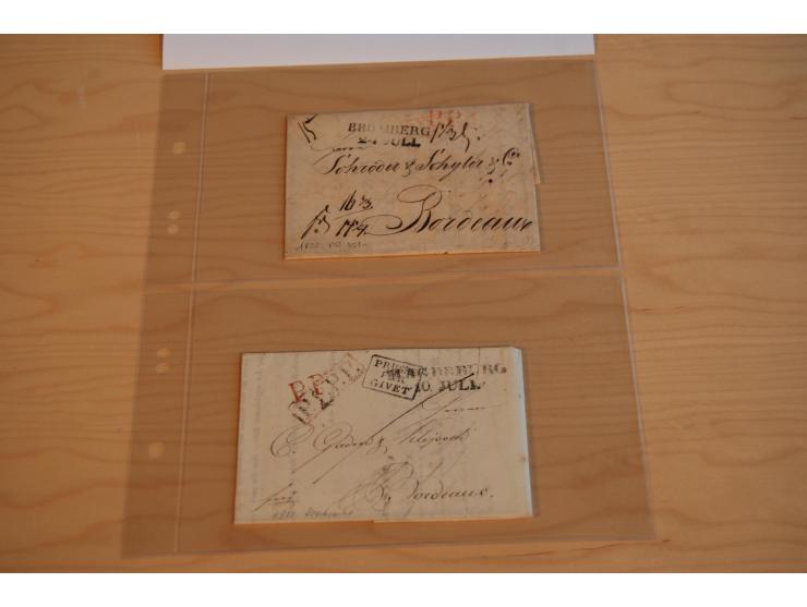1800/70 (ca.), über 800 Vorphila- und (wenig) Dienstbriefe, dabei viel interessantes Material, Transit- und Militärbriefe; zu