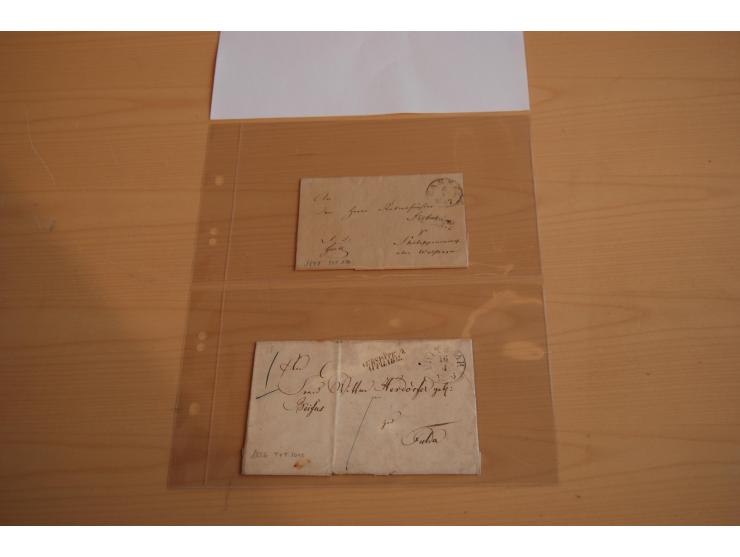 1800/70 (ca.), über 800 Vorphila- und (wenig) Dienstbriefe, dabei viel interessantes Material, Transit- und Militärbriefe; zu