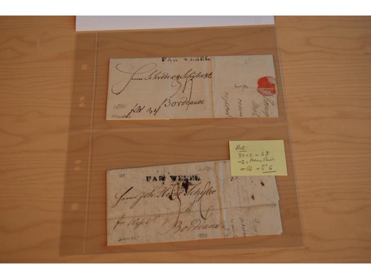 1800/70 (ca.), über 800 Vorphila- und (wenig) Dienstbriefe, dabei viel interessantes Material, Transit- und Militärbriefe; zu