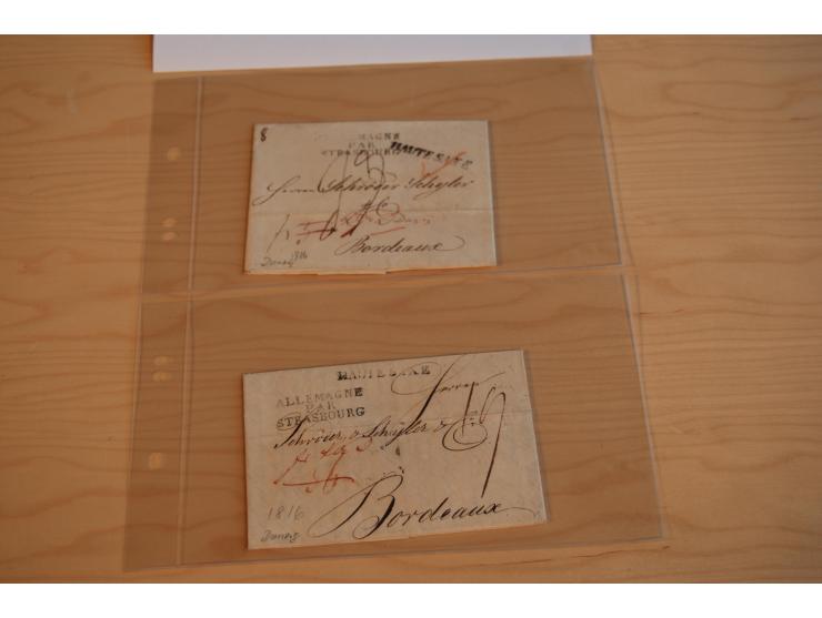 1800/70 (ca.), über 800 Vorphila- und (wenig) Dienstbriefe, dabei viel interessantes Material, Transit- und Militärbriefe; zu