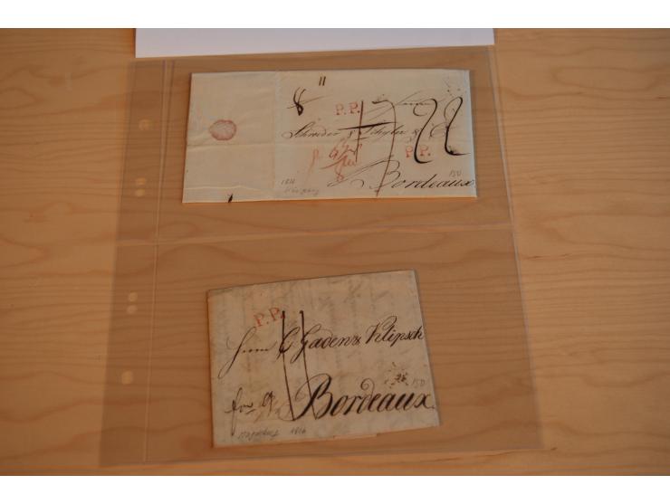 1800/70 (ca.), über 800 Vorphila- und (wenig) Dienstbriefe, dabei viel interessantes Material, Transit- und Militärbriefe; zu