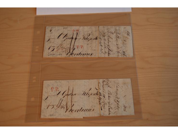 1800/70 (ca.), über 800 Vorphila- und (wenig) Dienstbriefe, dabei viel interessantes Material, Transit- und Militärbriefe; zu