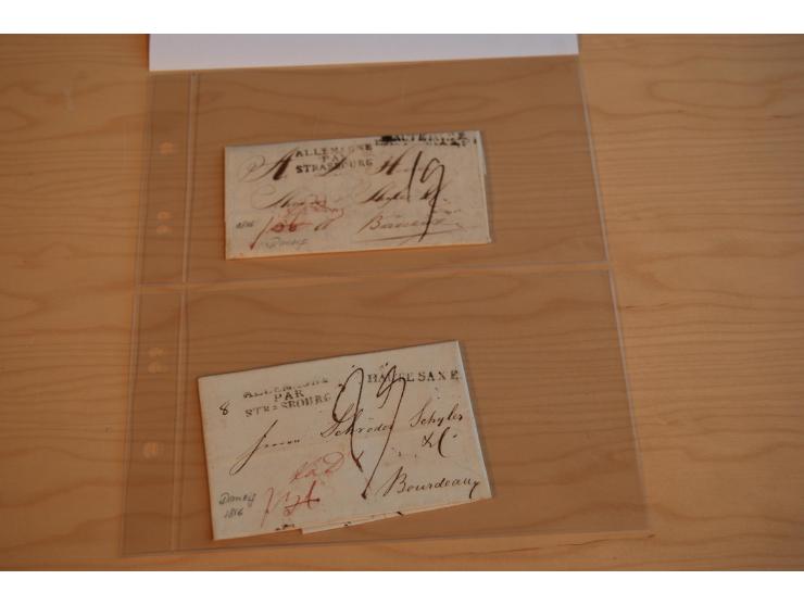 1800/70 (ca.), über 800 Vorphila- und (wenig) Dienstbriefe, dabei viel interessantes Material, Transit- und Militärbriefe; zu