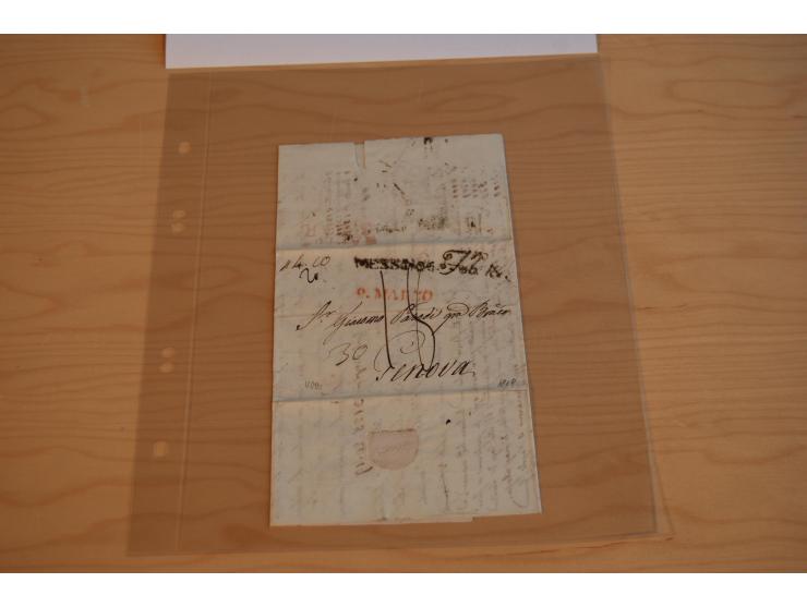 1800/70 (ca.), über 800 Vorphila- und (wenig) Dienstbriefe, dabei viel interessantes Material, Transit- und Militärbriefe; zu