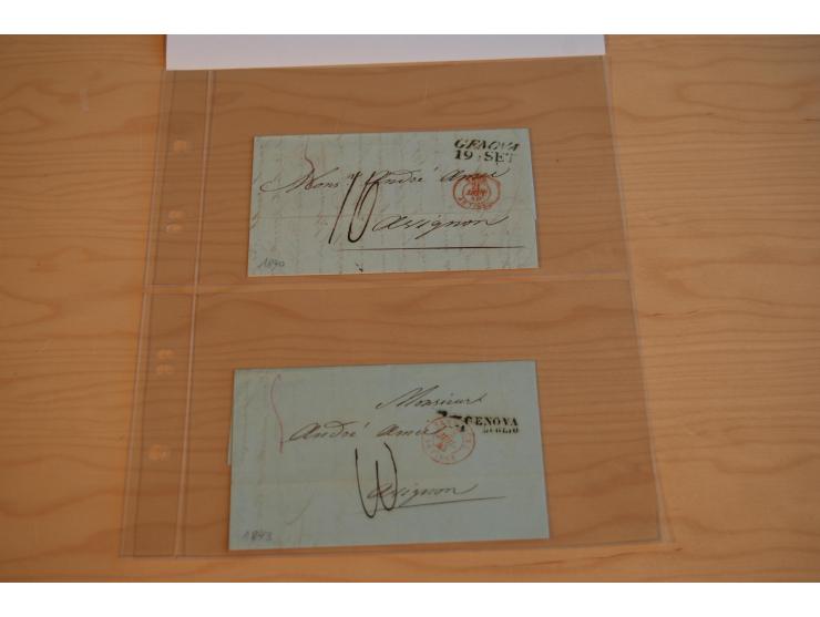 1800/70 (ca.), über 800 Vorphila- und (wenig) Dienstbriefe, dabei viel interessantes Material, Transit- und Militärbriefe; zu