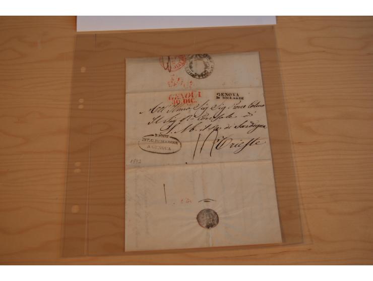 1800/70 (ca.), über 800 Vorphila- und (wenig) Dienstbriefe, dabei viel interessantes Material, Transit- und Militärbriefe; zu