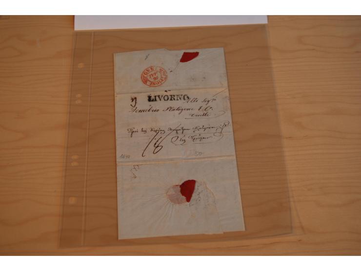 1800/70 (ca.), über 800 Vorphila- und (wenig) Dienstbriefe, dabei viel interessantes Material, Transit- und Militärbriefe; zu