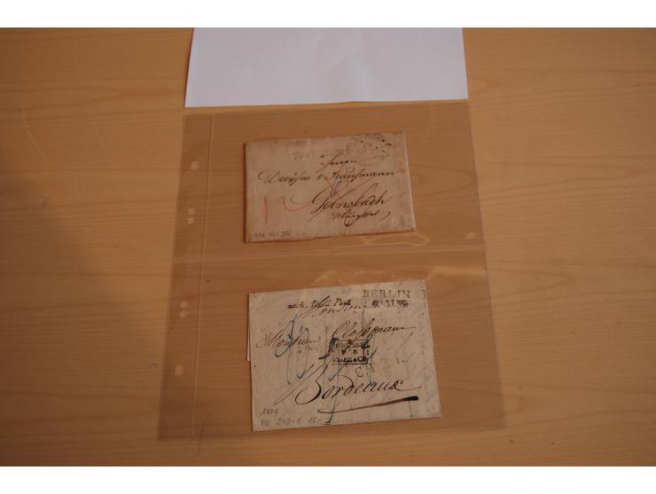 1800/70 (ca.), über 800 Vorphila- und (wenig) Dienstbriefe, dabei viel interessantes Material, Transit- und Militärbriefe; zu