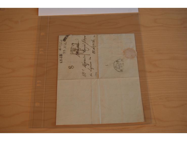 1800/70 (ca.), über 800 Vorphila- und (wenig) Dienstbriefe, dabei viel interessantes Material, Transit- und Militärbriefe; zu