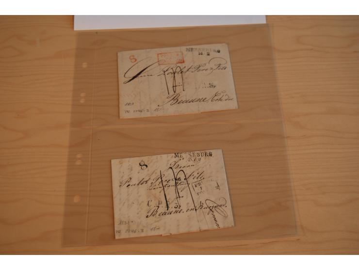1800/70 (ca.), über 800 Vorphila- und (wenig) Dienstbriefe, dabei viel interessantes Material, Transit- und Militärbriefe; zu