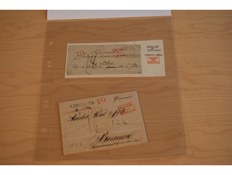 1800/70 (ca.), über 800 Vorphila- und (wenig) Dienstbriefe, dabei viel interessantes Material, Transit- und Militärbriefe; zu