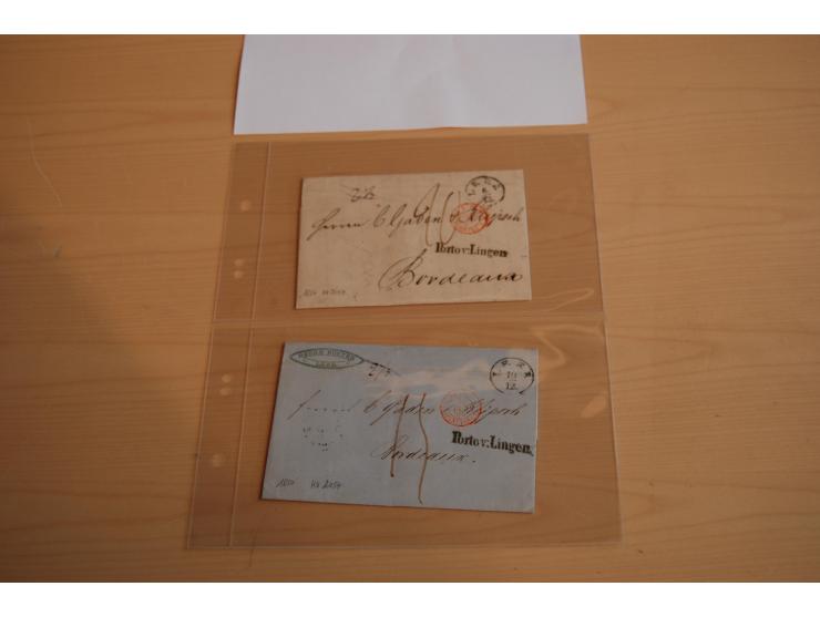 1800/70 (ca.), über 800 Vorphila- und (wenig) Dienstbriefe, dabei viel interessantes Material, Transit- und Militärbriefe; zu