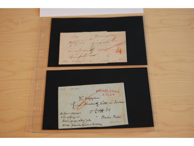 1800/70 (ca.), über 800 Vorphila- und (wenig) Dienstbriefe, dabei viel interessantes Material, Transit- und Militärbriefe; zu