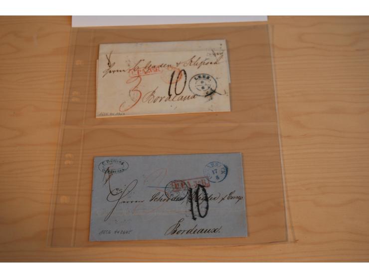 1800/70 (ca.), über 800 Vorphila- und (wenig) Dienstbriefe, dabei viel interessantes Material, Transit- und Militärbriefe; zu
