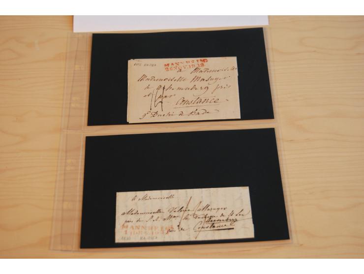 1800/70 (ca.), über 800 Vorphila- und (wenig) Dienstbriefe, dabei viel interessantes Material, Transit- und Militärbriefe; zu