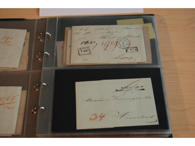 1800/70 (ca.), über 800 Vorphila- und (wenig) Dienstbriefe, dabei viel interessantes Material, Transit- und Militärbriefe; zu