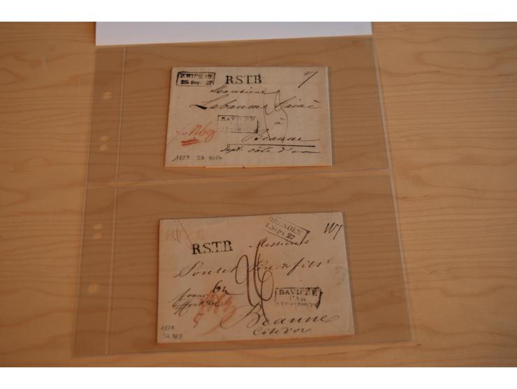 1800/70 (ca.), über 800 Vorphila- und (wenig) Dienstbriefe, dabei viel interessantes Material, Transit- und Militärbriefe; zu