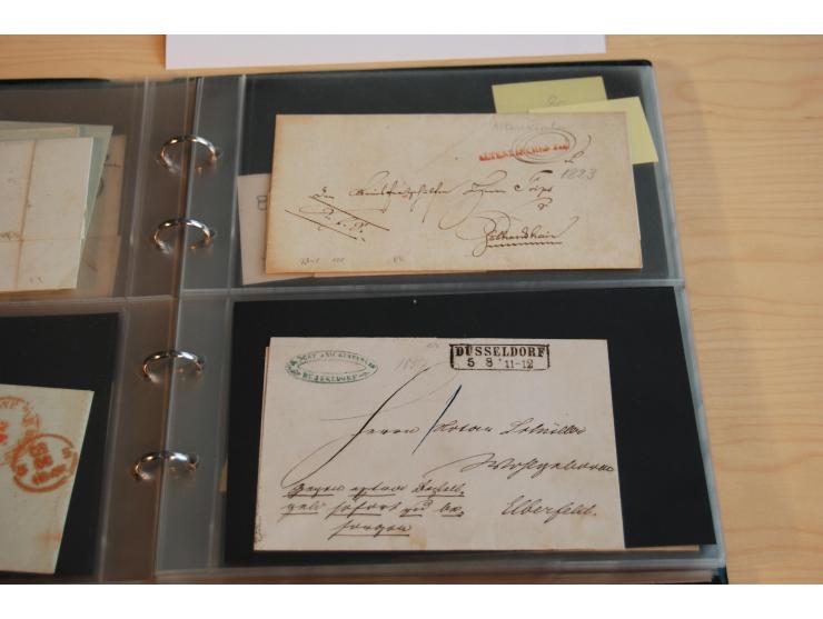 1800/70 (ca.), über 800 Vorphila- und (wenig) Dienstbriefe, dabei viel interessantes Material, Transit- und Militärbriefe; zu