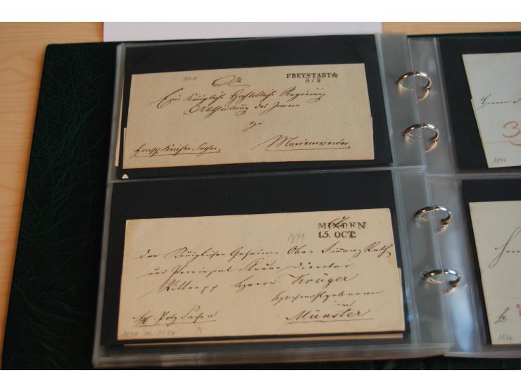 1800/70 (ca.), über 800 Vorphila- und (wenig) Dienstbriefe, dabei viel interessantes Material, Transit- und Militärbriefe; zu