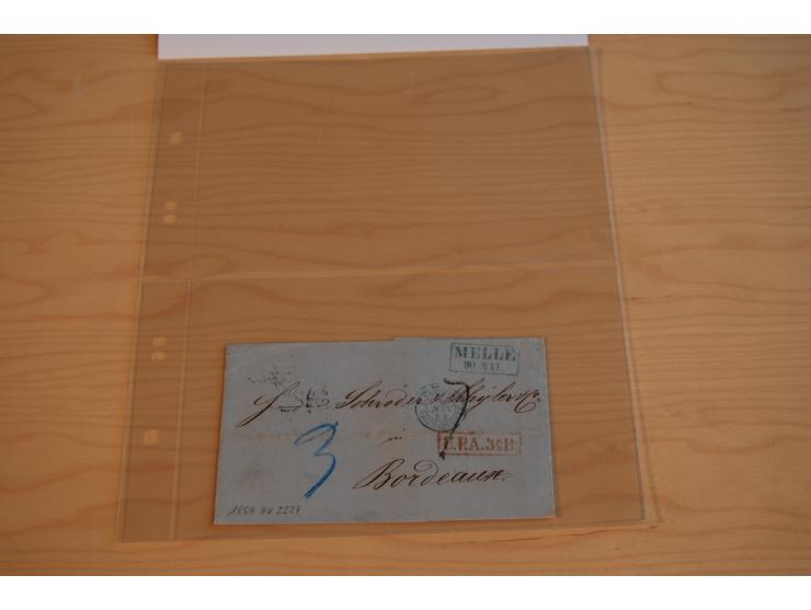 1800/70 (ca.), über 800 Vorphila- und (wenig) Dienstbriefe, dabei viel interessantes Material, Transit- und Militärbriefe; zu